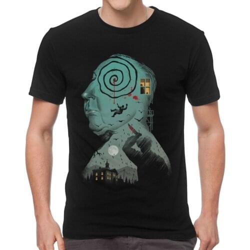The Master Of Suspense T Shirt Mens Cotton Printed T-shirts Novelty Tshirt Short Sleeve Alfred Hitchcock Tee Top