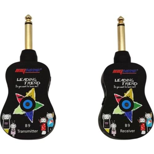 Guitar Bass Wireless System Audio Transmission Set with Receiver Transmitter