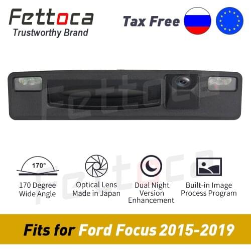HD Reversing Camera Vehicle Trunk Handle Backup Camera Dynamic Track Rear Parking Camera For Ford Focus 2015-2019