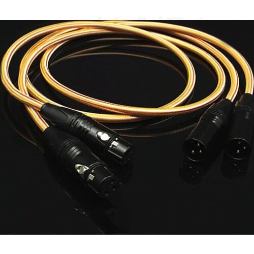 HIFI XLR Balanced Cable Hi-end 3 Pin 2 XLR Male to 2 XLR Female audio cable 1m 2m 1.5m