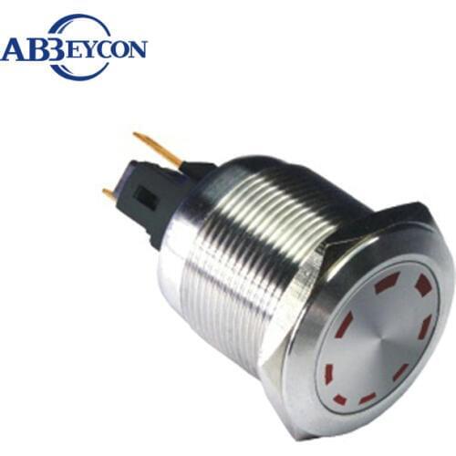 IN38 6VDC multipoint IP67 Waterproof Led push button with 22MM led indicator