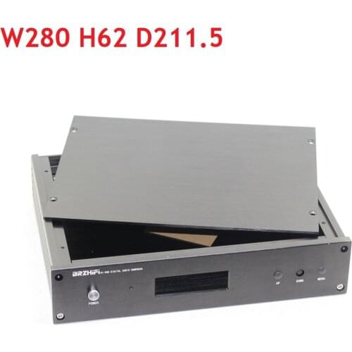 Size W280 H62 D211.5 Full aluminum amplifier chassis ES9018 DAC Decoder Shell AMP Enclosure Case DIY 2806