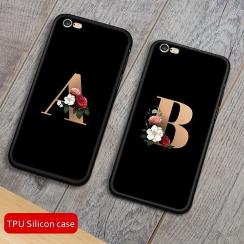 MimoseCase TPU case for iPhone 6 6s Plus protective case, iPhone 6 6s plus letter flower case