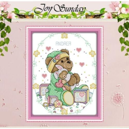 The Bear Mother And Son Counted Cross Stitch 11CT 14CT Cross Stitch Set Wholesale Cartoon Cross-stitch Kit Embroidery Needlework