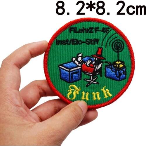 FILEHRZ F-4F 2005 army military Embroidery Patches with hook backing and merrowed border