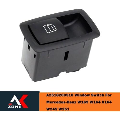 New Single Passenger Power Window Switch Button For Mercedes-Benz W169 W164 X164 W245 W251 Black A2518200510