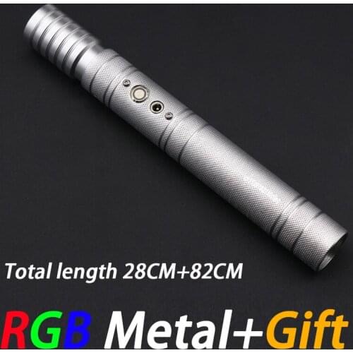 2021NEW YQ RGB Discolor Star Lightsaber Sword Metal Material Hilt Force Fx Heavy Dueling Stick Foc Lock Up Laser Saber Toy 100cm