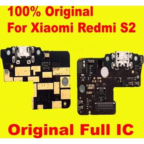 Original Working Charging Board For Xiaomi Redmi S2 USB Plug Charge Charger Dork Connector Microphone Flex Cable