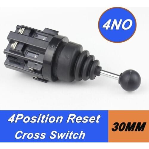 1pcs Monolever switch 4positions Cross switch returnable or stable joystick switch dia.30mm momentary 4NO