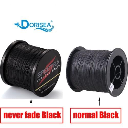 DORISEA "NEVER FADE" Black Red 8 Strands EXTREME PE Multifilame Braided Fishing Line 100M 300M 500M 1000M 2000M