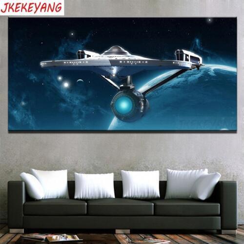 Full Drill Square Diamond 5D DIY Diamond Painting Star Trek Diamond Embroidery Cross Stitch kits rhinestones Mosaic Z1237