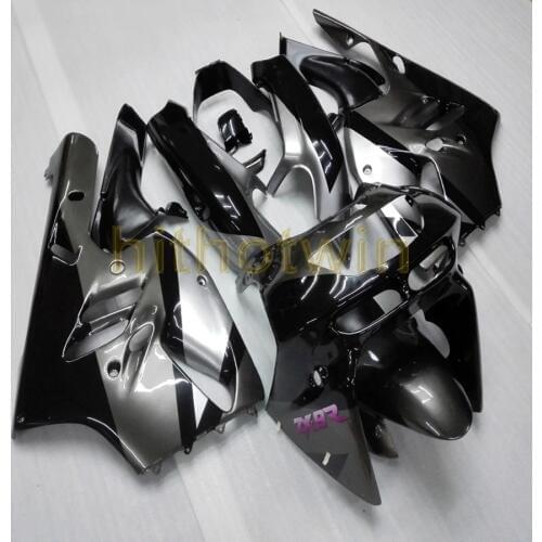 Custom motorcycle cowl for ZX-9R 1994 1995 1996 1997 ZX9R 94-97+Free bolts+silver black ABS Fairings