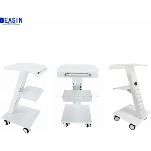 Portable dental hight quality equipment stand cart instrument assistant trolley with power socket
