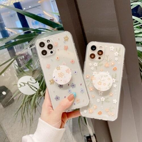 Dried flower transparent protective cover Samsung A81 A91 A71 A72 A52 mobile phone holder Samsung A50S A30S A20 A70 A71 Case