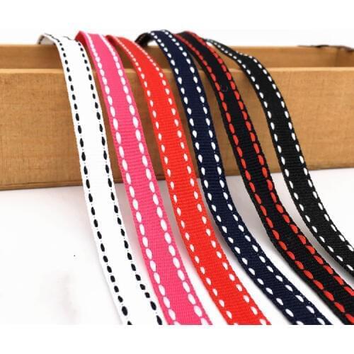 10mm Width Multicolor bottom jump line ribbons blet DIY handmade Clothing accessorie handbags decoration supplies 6color 1meter
