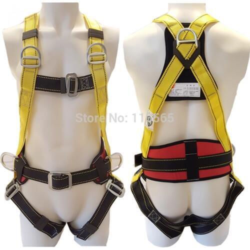 Full body safety harness climbing fall protection safety belt five d ring