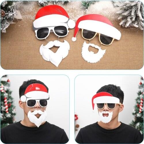 Christmas Glasses Santa Claus Snowman Snowflake Merry Christmas Gifts Navidad Noel 2021 Christmas Party Decoration Kids Favor