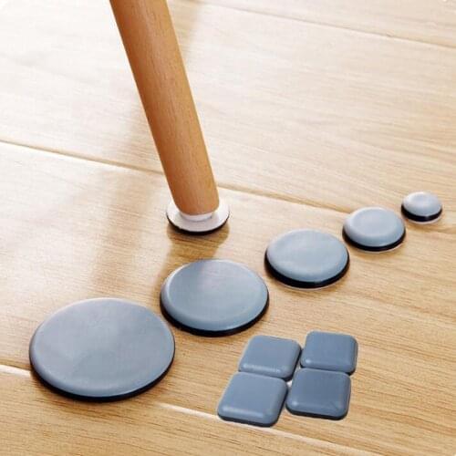 Self Adhesive Rubber Slider Pad Furniture Chair Bases Leg Feet Pads Cabinet Buffer Bumper Stop Cushion Table Corner Protector