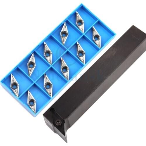 SVUCR1616H16 2020 2525 CNC turning Row knife type external turning tool bar 95°+10pcs VCMT VCGT Carbide CNC lathe turning insert