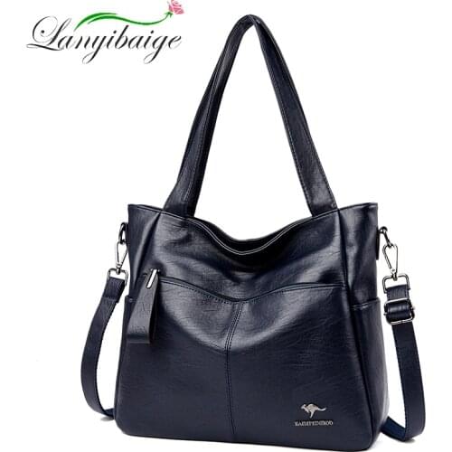 Large Capacity PU Leather Shoulder Crossbody Bags For Women Casual Ladies Messenger Bag Purses And Handbags Luxury Designer