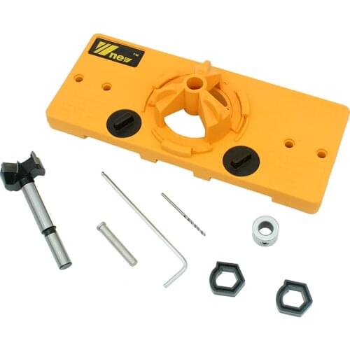 High quality DIY woodworking tools set 35mm Hinge Drilling Jig + 35mm Forstner Bit Hole opener