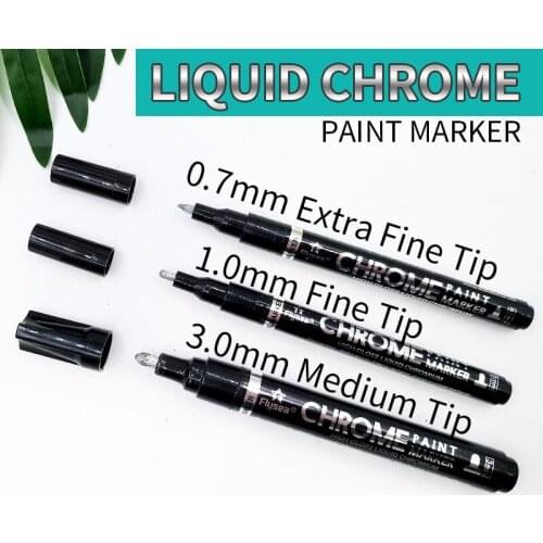 High Quality Soft head Metal Markers , Permanent Paint Pen Painting Stone Metal Wood Glass Greeting Card Cloth Sail Ceramic
