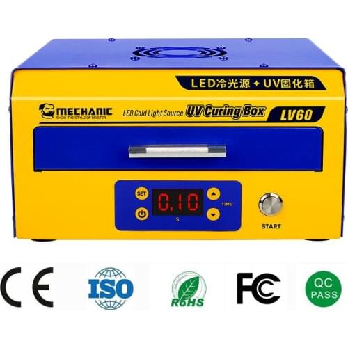 Mechanic LV60 High Power LED Cold Light Source UV Curing Box 1000W Fast Curing Light Lamp Adjustable Time for iPhone Andriod