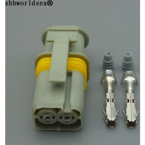 Worldgolden 1.5mm 2pin female Grey Female Automotive Connector Auto Plug Light Socket 18286000002