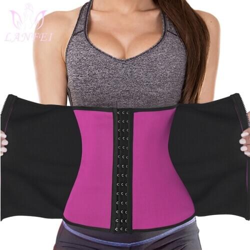 LANFEI Slimming body Shaper zipper Corset Neoprene sweat sauna Strap women Tummy Control Shapewear Waist Trainer belt