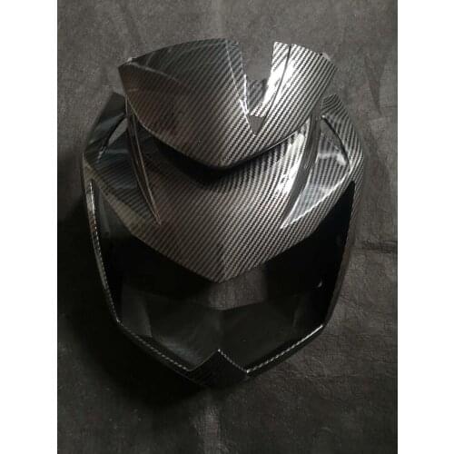 ZXMT Motorcycle ABS Injection Fairings For Upper Front Head Fairing Cowl For Z750 Z-750 2007-2012 Carbon Surface Good