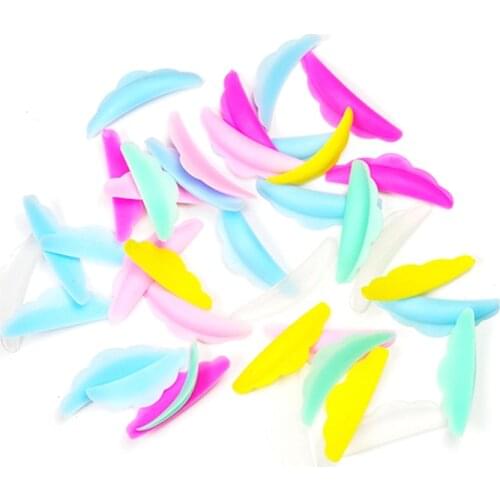 10 Pairs Silicone Eyelash Perm Pad Colorful Recycling Lashes Rods Shield Lifting 3D Eyelash Curler Accessories Applicator Tools