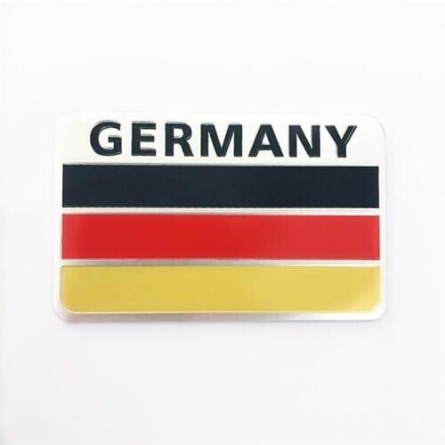 2PCS Aluminum Alloy National Flags Styling Emblem Car Doors Auto Trunk Stickers