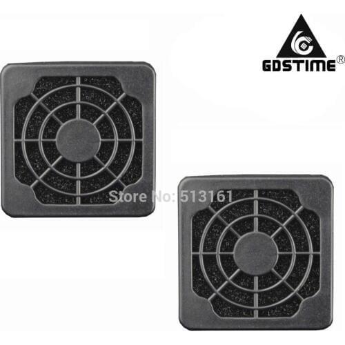 50pcs Gdstime 4CM 40MM Black Plastic Dust Proof Filter Guard Grill Protector Cover for PC CPU Computer Cleaning Cooling Fan