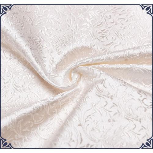 75x 100cm Metallic Jacquard Brocade Fabric,white wheat floral pattern 3D jacquard yarn dyed fabric for Womens Coat Dress Skirt