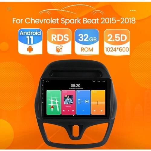 Car Radio For Chevrolet Spark Beat 2015 2016 2017 2018 Multimedia Player 2 Din No CD DVD Android 11 9Inch Navigation GPS WIFI FM