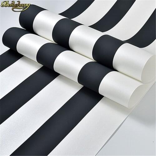 Beibehang Classic black wallpaper roll Mural Luxury 3D striped wallpapers for living room decoration TV wall papers home decor
