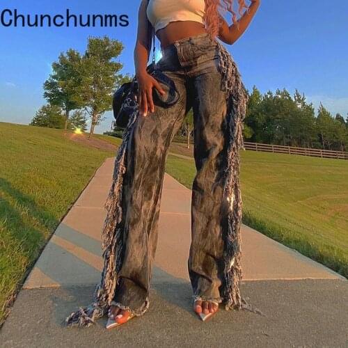CHUNCHUNMS Women's Straight Jeans