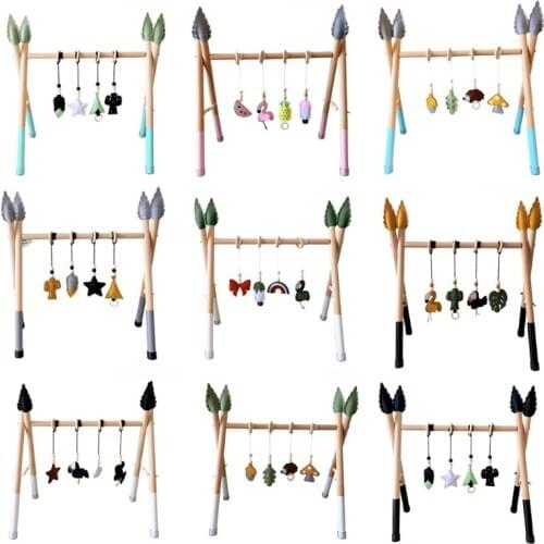 Baby Fitness Rack Nursery Sensory Ring-pull Toy Infant Toddler Room Decoration 77HD