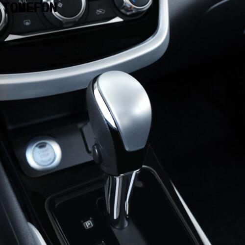 For Nissan Sentra Pulsar Sylphy 2013 2014 2015 2016 Up ABS Chrome Decorative AT Automatic Gear Shift Knob Cover Trim
