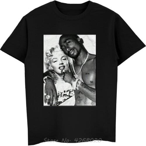 T Shirt Marilyn Monroe 2Pac Tupac Shakur Men Tops Tees Summer Fashion New Printed Short Sleeve Street Wear Cool Tee Shirts