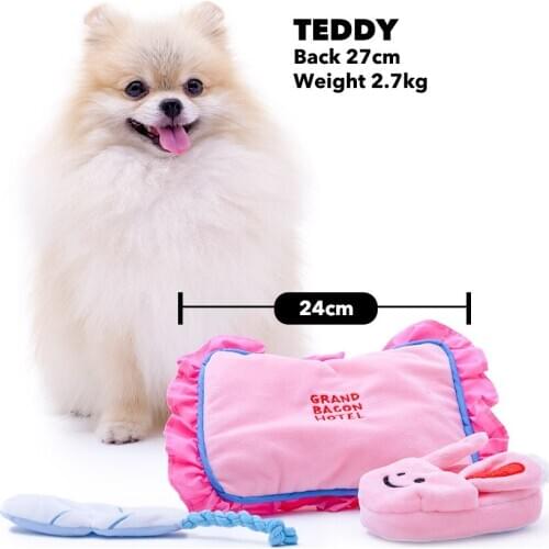 Ins Hot Korea Hotel pillow rabbit slippers whisk Dog Plush Toy Dog Toy With Funny Sound Omurice Cat Puppy Chew Interactive Toys