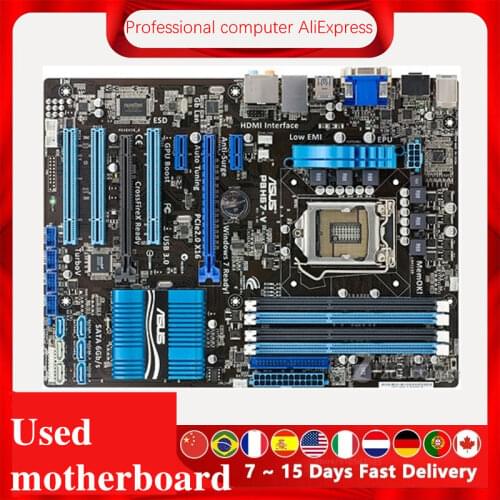 For ASUS P8H67-V Computer Motherboard LGA 1155 DDR3 For Intel H67 P8H67 Desktop Mainboard SATA II PCI-E X16 Used