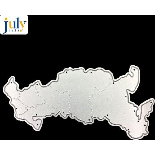 Julyarts Map of Russia Metal Cutting Dies New 2019 Scrapbooking Embossing Dies Cut Stencils DIY Decorative Snijmal En Embossing