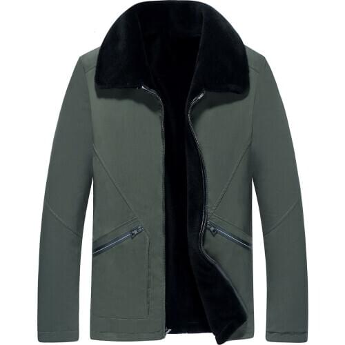 Real Fur Coat Mens Winter Jacket 100% Wool Fur Liner Parka Men Double-side Wear Warm Parkas Plus Size Veste Homme Hiver MY1821