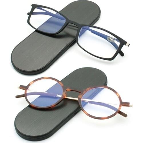 UVLAIK Ultra-thin Paper Reading Glasses Men Anti Blue Light Reading Eyeglasses Women 2021 Stainless Steel Stickers on phones