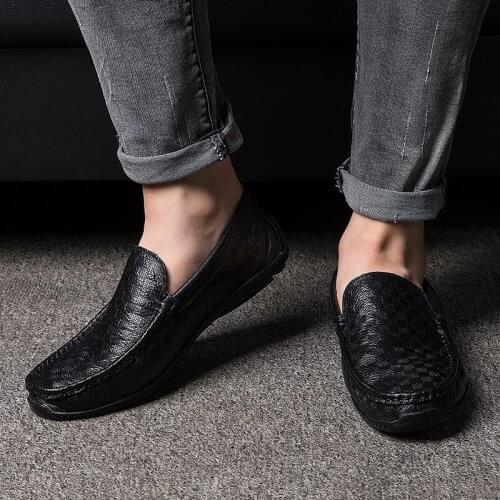 Mens Shoes Fashion Leather Shoes For Men Genuine Moccasins Zapatos Casuales Para Hombre Cuero 2020 Casual De