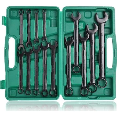 Tool Combination Wrenches Set Hand Tools for Car Repair Dual-use Spanners A Set of Key Combination Fixed Wrench Set 14pcs 8-24mm