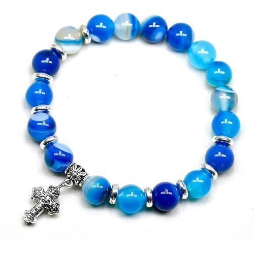 Natural Stone Howlite Matte Black Onyx Mens 10mm Chunky Beads Bracelets Tiger Eye Beads Handmade Jewelry,Onyx Men Bracelet