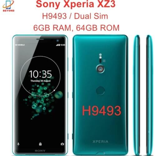 Sony Xperia XZ3 H9493 Dual Sim 6GB RAM 64GB ROM Mobile Phone 4G LTE 6.0" Snapdragon 845 Octa Core NFC Original Cell phone