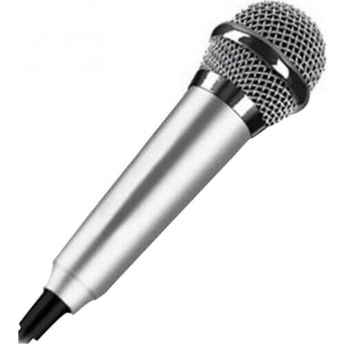 Portable 3.5mm Stereo Studio Mic KTV Karaoke Mini Microphone For Cell Phone Laptop PC Desktop Small Size Microphone